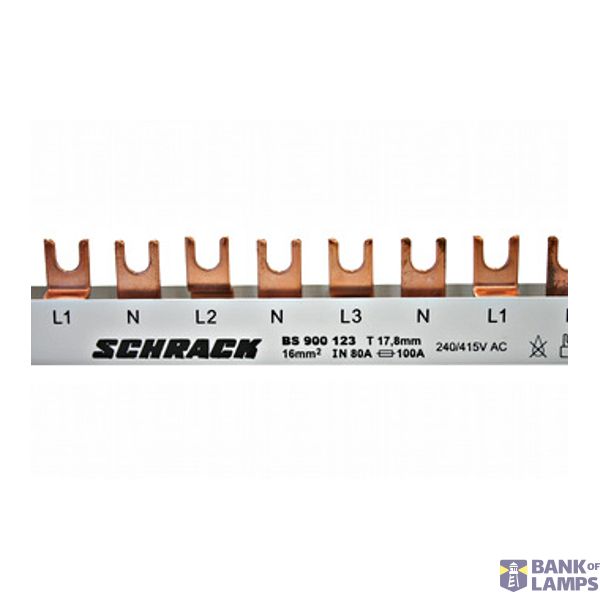 Busbar 4-pole, L1/N/L2/N/L3/N, 10mmý, 1m image 2