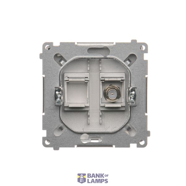 IP20 two-circuit switch, LED illuminated, 10AX, light gray matt image 1