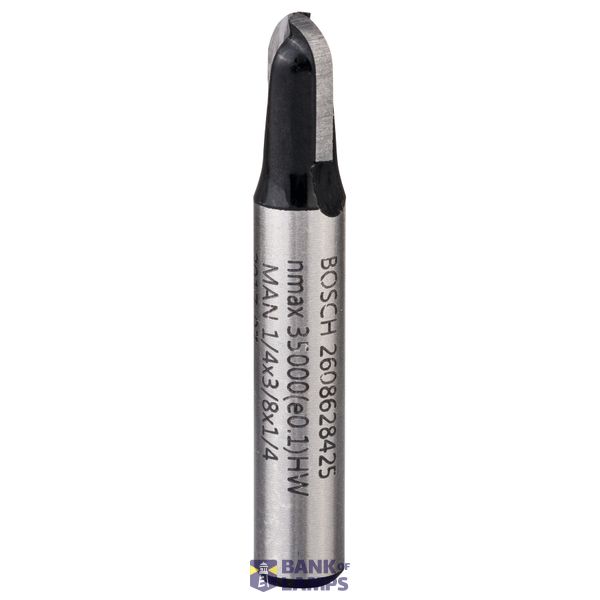 Core box bit, 1/4", R1 3.2 mm, D 9.5 mm, L 9.2 mm, G 40 mm image 1