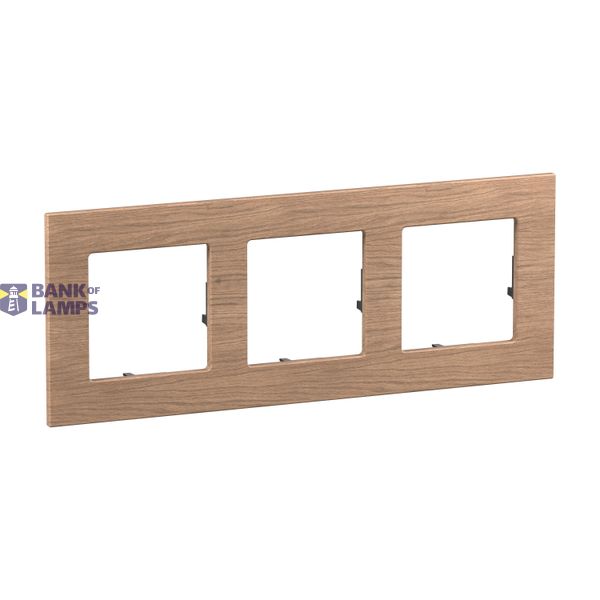 3 GANG PLATE LIGHT OAK image 2