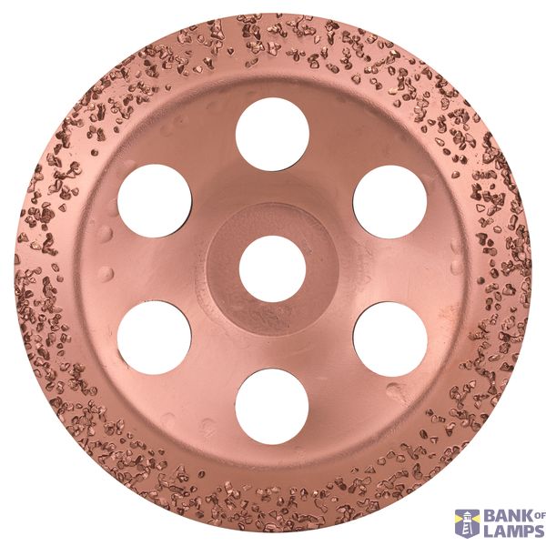 Tungsten carbide grinding head 180 x 22.23 mm; coarse, angled image 1