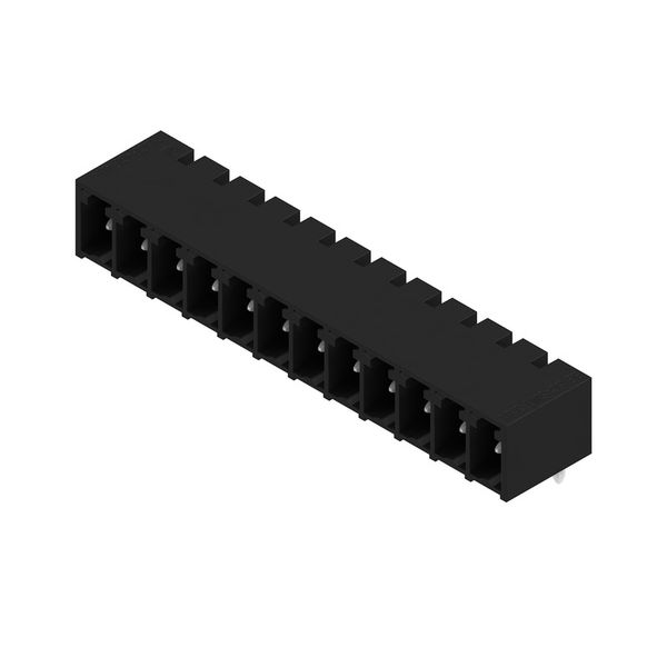 PCB plug-in connector, male header, closed side, THT/THR solder connection, 3.81 mm, Number of poles: 12, 90°, Solder pin length (l): 3.2 mm, tinned, black, Box image 4