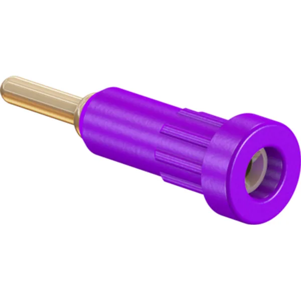 2 mm socket, round plug connection, mounting Ø 4.9 mm, purple, 23.1012-26 image 1
