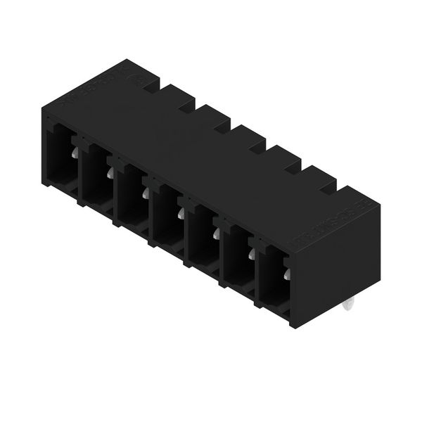 PCB plug-in connector, male header, closed side, THT/THR solder connection, 3.81 mm, Number of poles: 7, 90°, Solder pin length (l): 3.2 mm, tinned, black, Box image 2