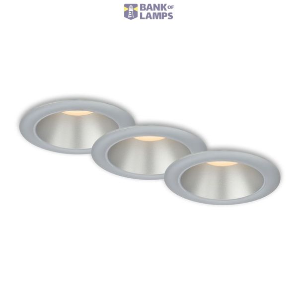 LED recessed spots-Set,,chrome-matt-silver,3xLED/4,9W, IP44 image 1
