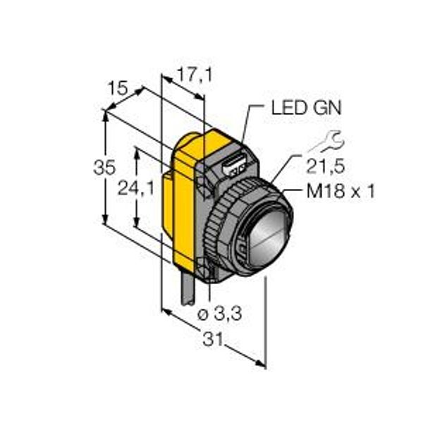Photoelectric Sensor Opposed Mode Sensor (Emitter)   QS186E image 2