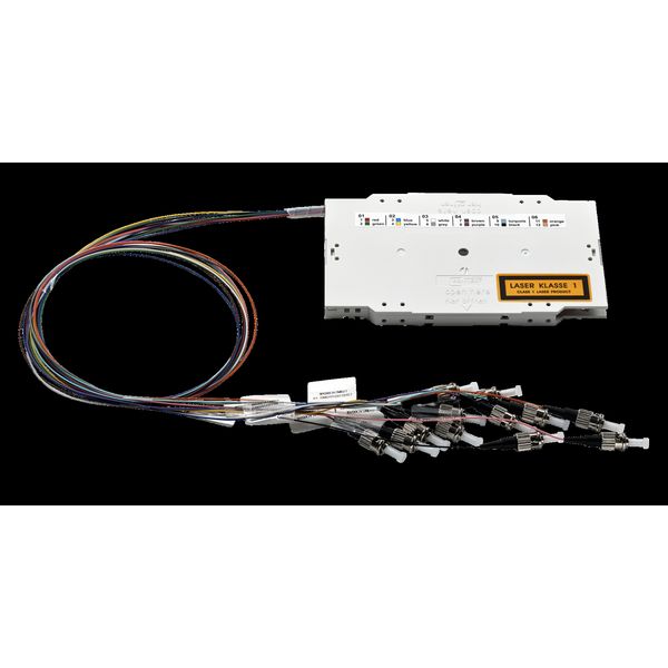 OpDAT pre-assembled splice tray 12xST PC OM3 image 1