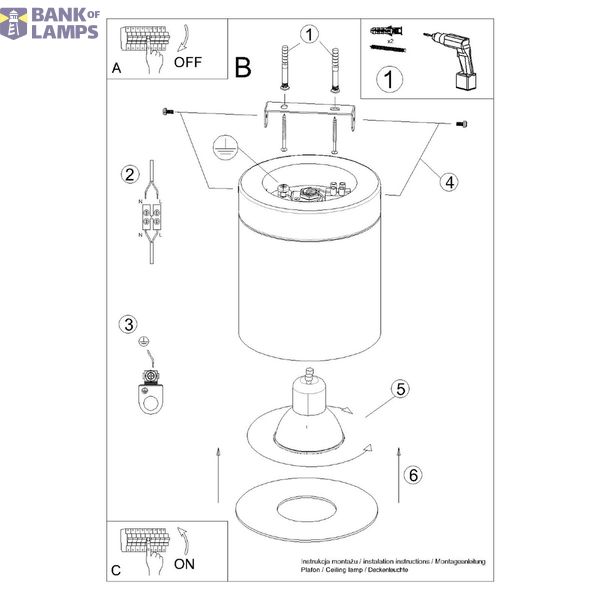 Ceiling lamp RIF white image 5