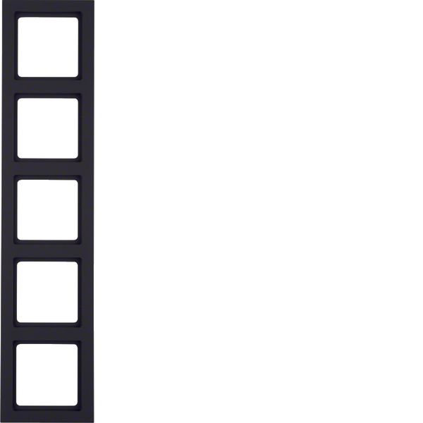 Frame 5-gang, Anthracite Velvety Lacquered – 364.5×80.7×9.9 mm image 1