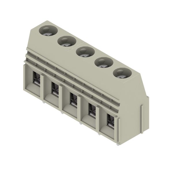 Printed circuit board terminals, 10.16 mm, Number of poles: 5, 90°, Solder pin length (l): 4.5 mm, tinned, Pebble grey, Clamping yoke connection, Clamping range, max. : 16 mm², Box image 2