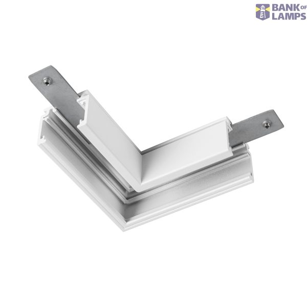 L-connector mechanical, 48V TRACK, for mounting track standard, left, white image 1