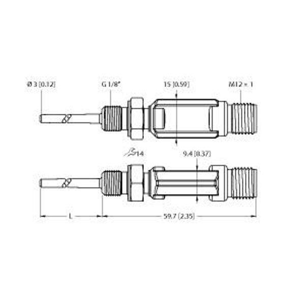 Temperature Detection With Current Output and PNP/NPN Transistor Switching Output   TTM-103A-G1/8-LIUPN-H1140-L013 image 1