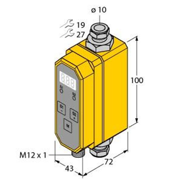 Flow Rate Monitoring Inline Sensor with Integrated Processor   FTCI-10D10A4P-2UP8X-H1141 image 1
