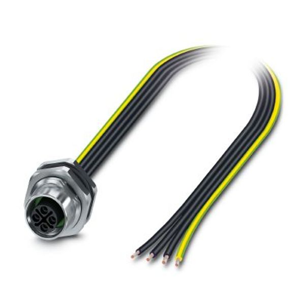 SACC-DSI-M12FSS-4P-M16XL/0,5PE - Device connector, rear mounting image 2