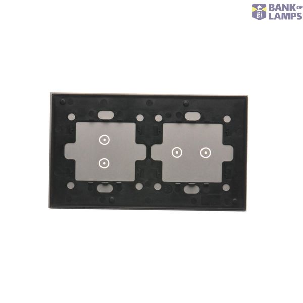 Double IT socket RJ45, category 5e, (module), black matt image 2