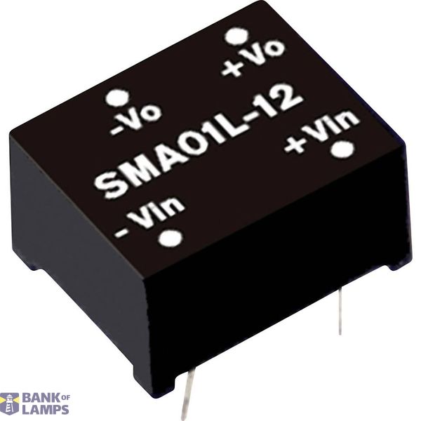 SMA01L-12 DC/DC Converter 5:12V 84mA 1W, MEAN WELL image 1