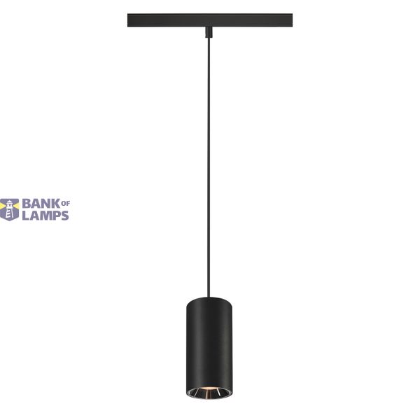 NUMINOS® S 48V TRACK DALI, pendant light, black / chrome, 16W, 980lm, 2700K, CRI90, 55° image 1