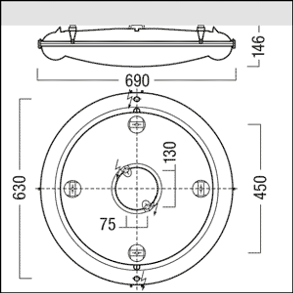 AMP RL 5600-840 LDO KST - moisture-proof diffuser luminaire image 2