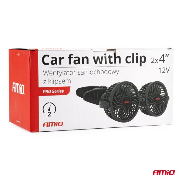 Car fan with clip 2x4" 12V image 1