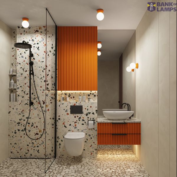 Ceiling lamp ZORI orange IP44 image 6