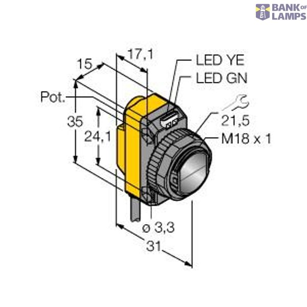 Photoelectric Sensor Retroreflective Sensor   QS18VN6LV W/30 image 2