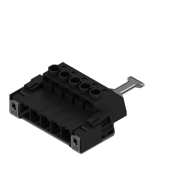 PCB plug-in connector, male plug, 7.62 mm, Number of poles: 5, 180°, Clamping yoke connection, Clamping range, max. : 6 mm², Box image 4