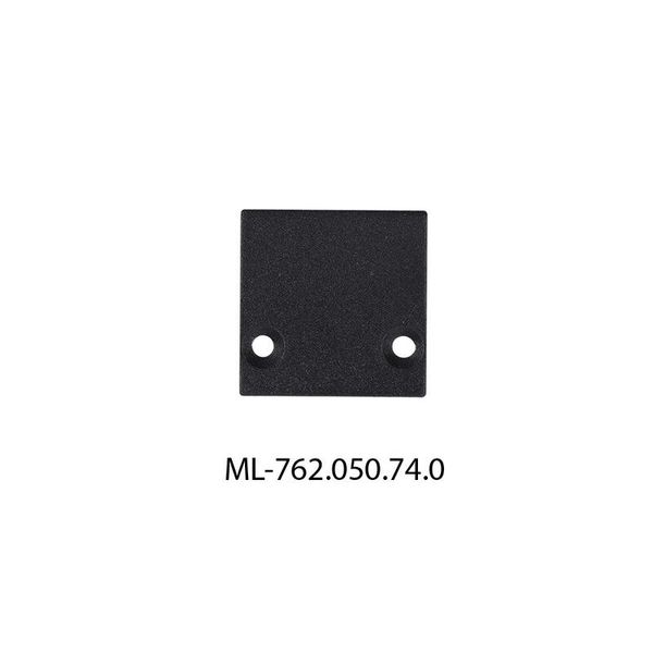 End cap for PC1 without hole, black color, 1pc image 1