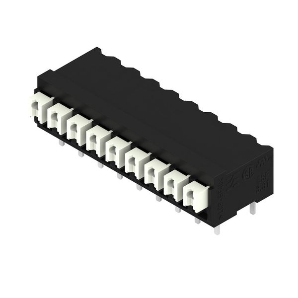 Printed circuit board terminals, 3.81 mm, Number of poles: 9, 90°, Solder pin length (l): 3.5 mm, black, PUSH IN with actuator, Clamping range, max. : 1.5 mm², Tape image 2