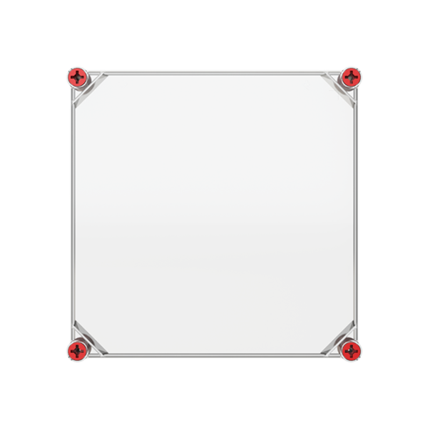 VMS 33 TRANSPARENT COVER + RED SCREWS image 1
