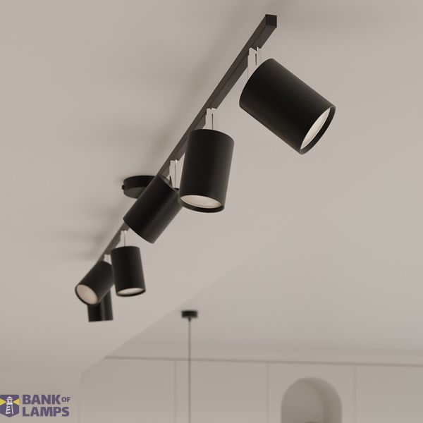 CEILING LAMP LEMMI 4L BLACK GU10 4X10W IP20 image 4