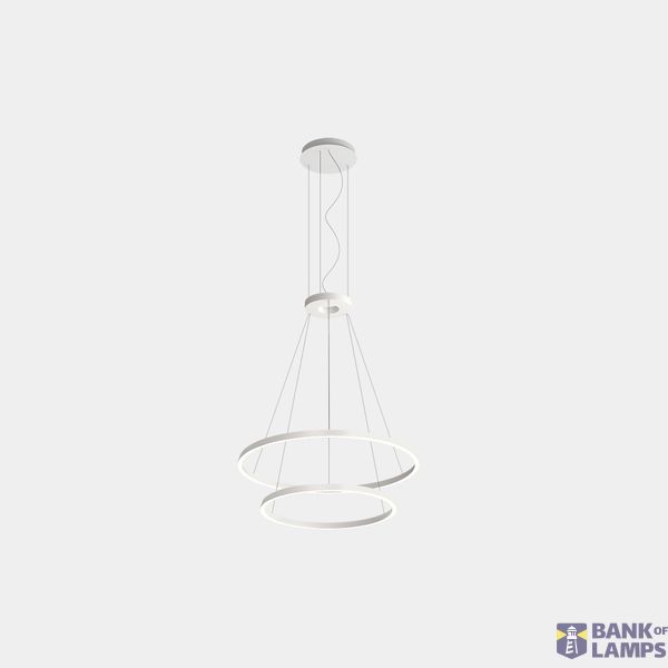 Pendant Circular Downward 2 Rings (ø900 ø600) LED 77.3W 2311lm 2400K White image 1