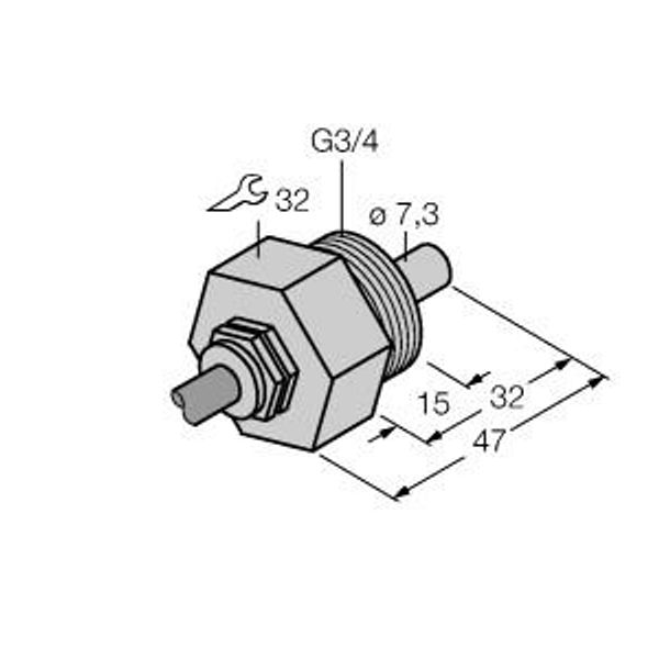 Flow Monitoring Immersion Sensor without Integrated Processor   FCS-G3/4A4-NAEX image 1
