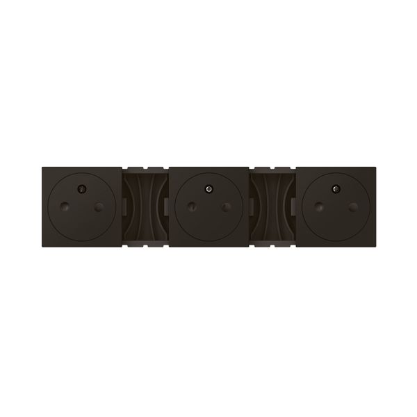 PREWIRED 3X2P+E F/B AUTOMATIC TERMINALS SURFACE MAT BLACK image 2