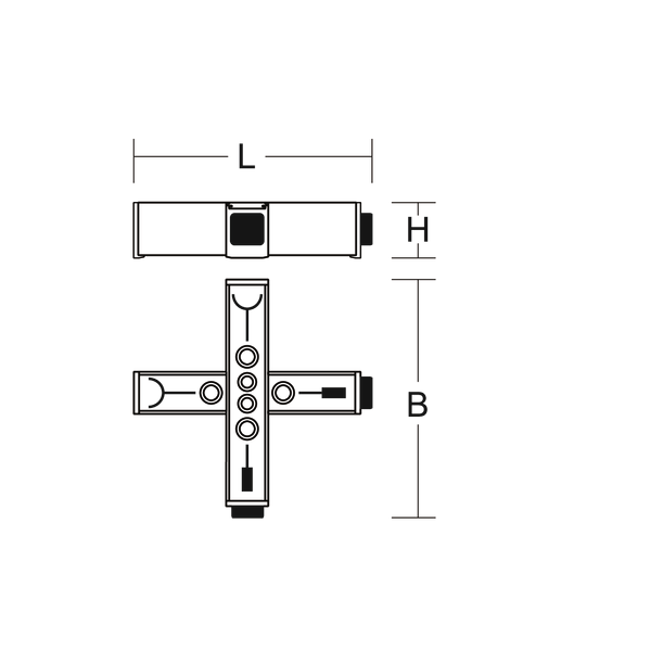 Form connector L 330 B 330 H 76 colour: black 220 - 240 V image 3