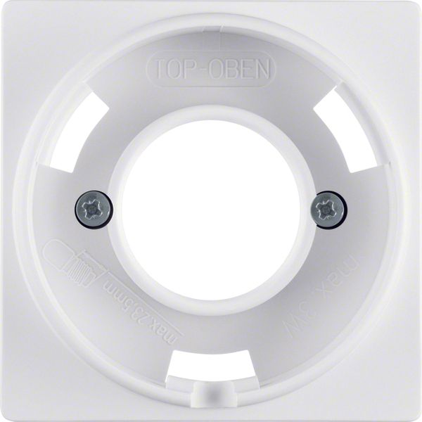 Centre plate for pilot lamp E14, Q.1/Q.3, p. white velvety image 1