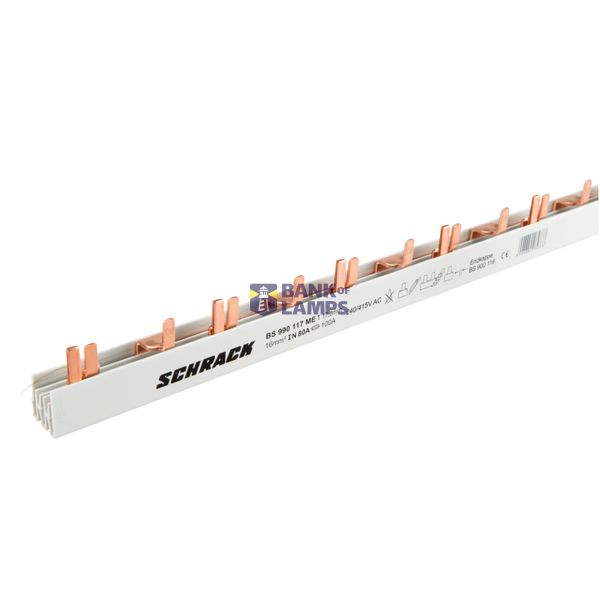 Busbar Pin Version, 3-pole, 16mmý, 1m image 1