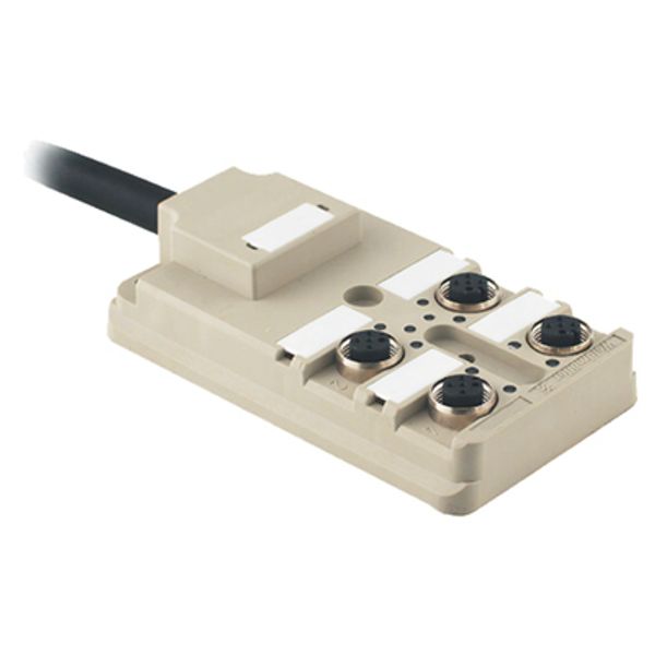 Fixed cable version, M12, 30 V, A-coded, LED: Yes, LED initiator: Yes, Wiring type: PNP, 20 m image 1