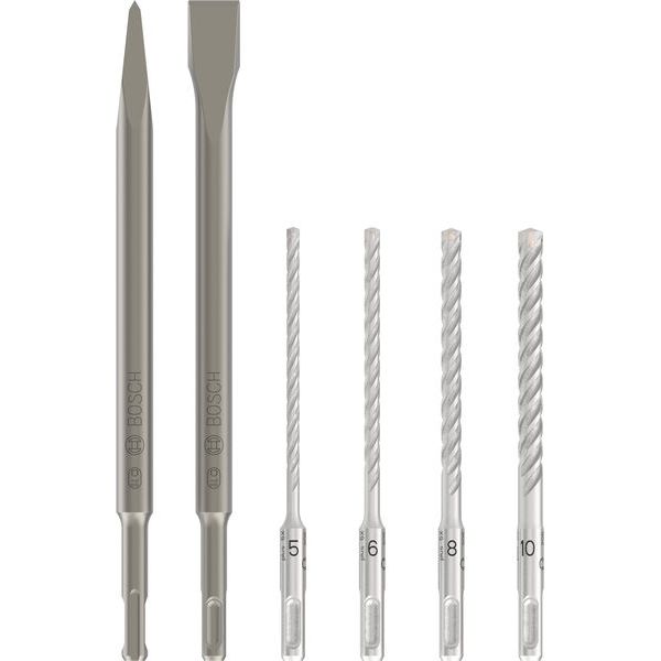 6-piece SDS plus-5 Hammer Drill Bit and Chisel Set image 3