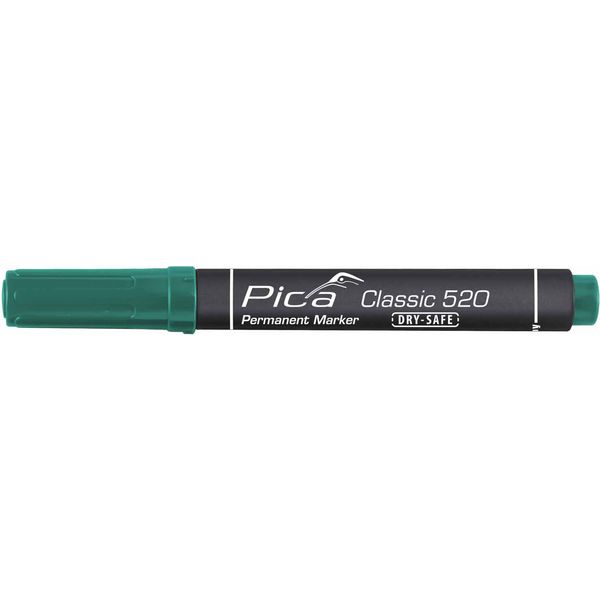 Pica 10 pcs 520/36 Permanent Marker 1-4mm round green image 2