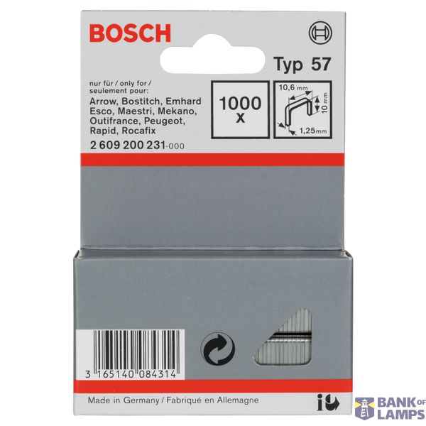 Fine wire staple, type 57 10.6 x 1.25 x 10 mm image 2