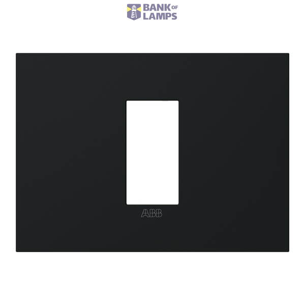 Frame - 1-gang / 1-module - ABB logo - S - Matt Black image 1