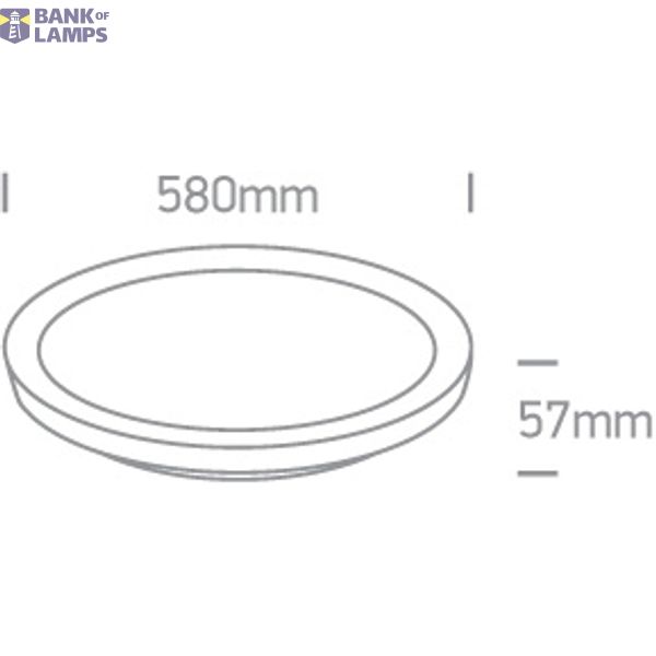 BRUSHED GOLD PLAFO LED 48W WW IP20 230V image 2