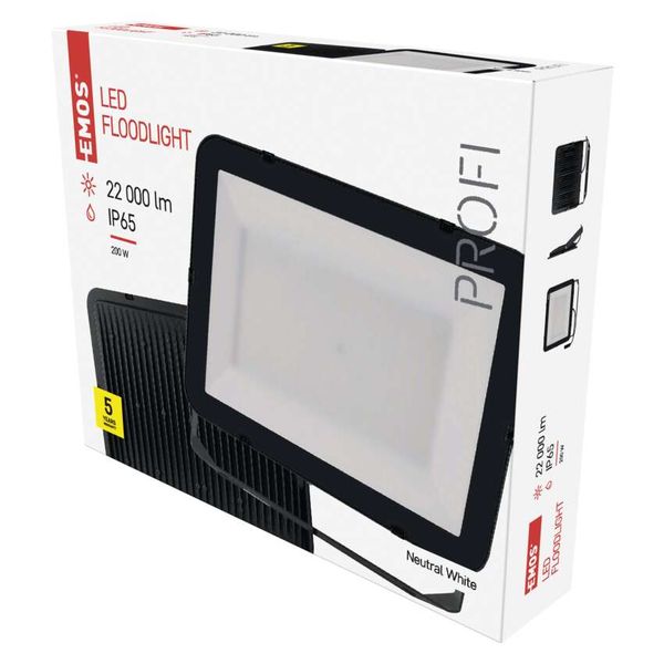 LED Floodlight INOVO, 200W, anthracite, neutral white image 1