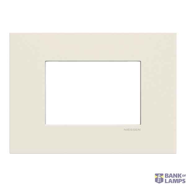 Frame - 1-gang / 3-modules - Niessen logo - White image 1