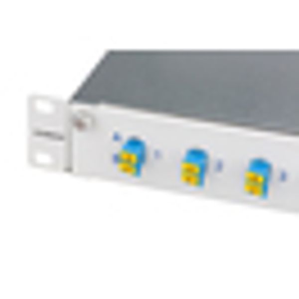 FO Patchpanel 19", 1U, sliding, for 8 fibers, LC, SM image 6