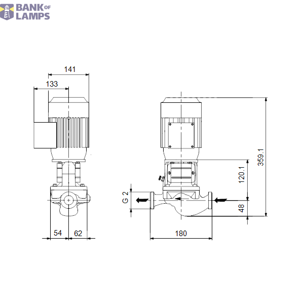 In-line circulator pump TP 32-50/2-A-O-A-BQQE 1x230 50Hz image 3