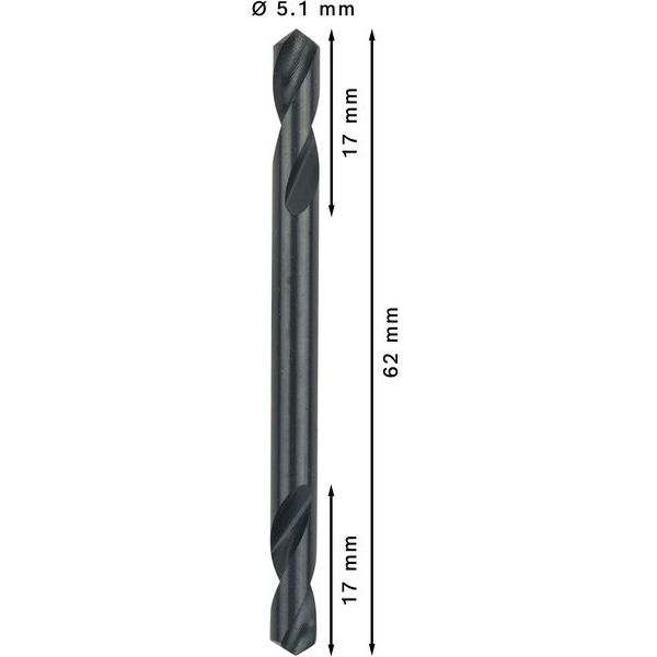 Double-ended drill bits 5,2 x 17 x 62 mm 10 pcs. image 2