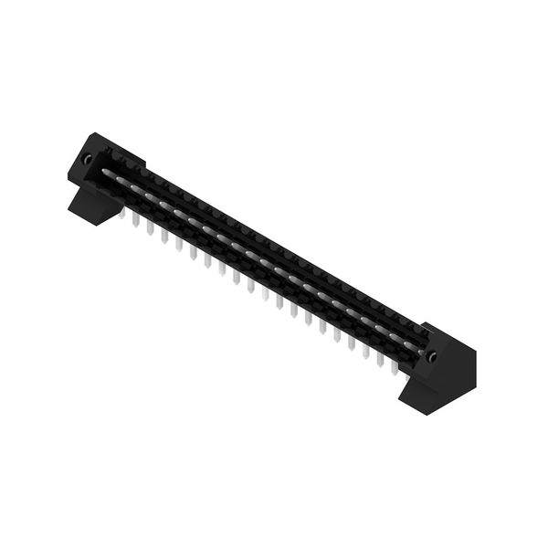 PCB plug-in connector, male header, Flange, THT/THR solder connection, 3.50 mm, Number of poles: 23, 135°, Solder pin length (l): 3.2 mm, tinned, black, Box image 4