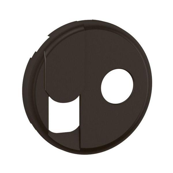 TV + RJ SOCKET ROCKER BLACK image 2