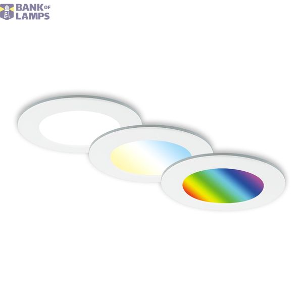 RGB-CCT LED recessed spots-Set,white,3xLED/4,8W, IP65 image 1